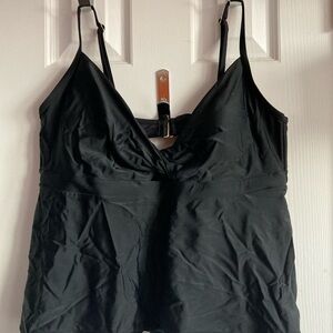 Time Tru XL BATHING SUIT TOP BLACK